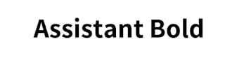Assistant Bold Assistant Bold