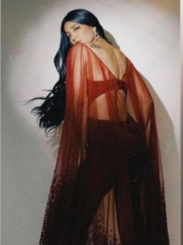 Shruti Haasan Stuns in a Red Shimmering Outfit